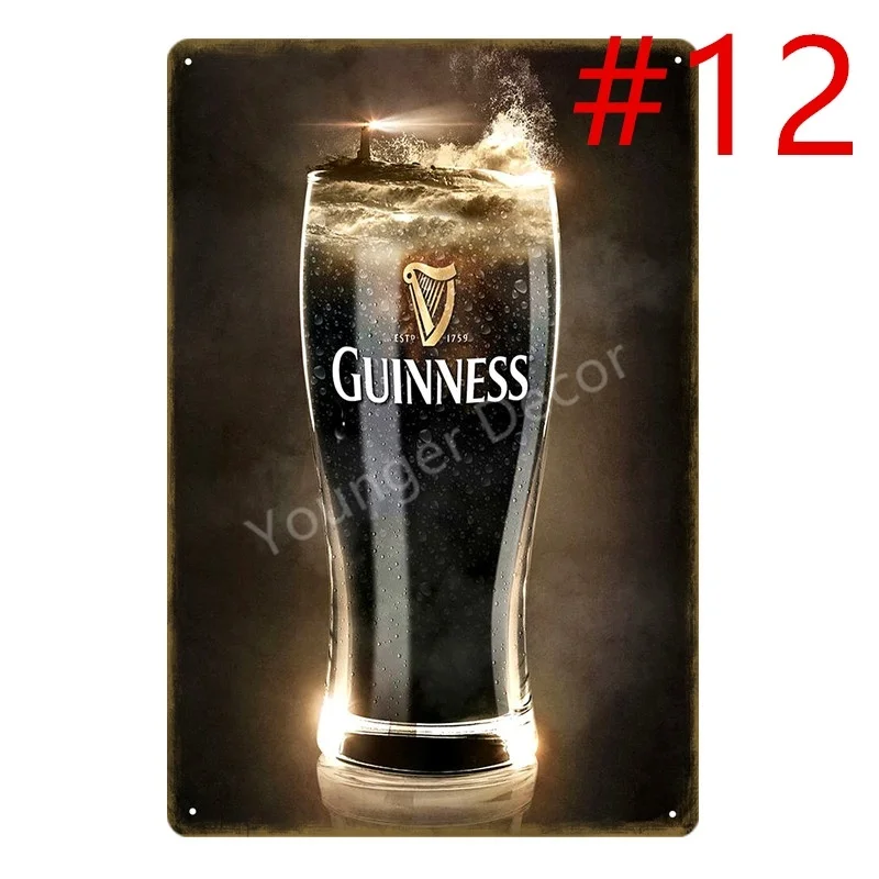 Оранжевый Guinness для прочности металла живопись плакат ретро пиво реклама металл оловянные знаки Паб Бар домашний Декор стены искусства железная табличка - Цвет: Оранжевый