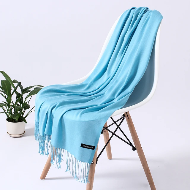 Fashion Solid Cashmere Tassel Scarf Women Hijab Muslim Headband Lady Shawls Pashmina Hijabs Scarves Wraps Turban Muffler Echarpe 30