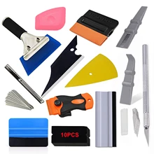 FOSHIO виниловая пленка из углеродного волокна, резиновый скребок, набор ножей для автомобиля, инструмент для обертывания льда, оконный скребок, тонировка, авто обертывание, пинг, мульти ручные инструменты