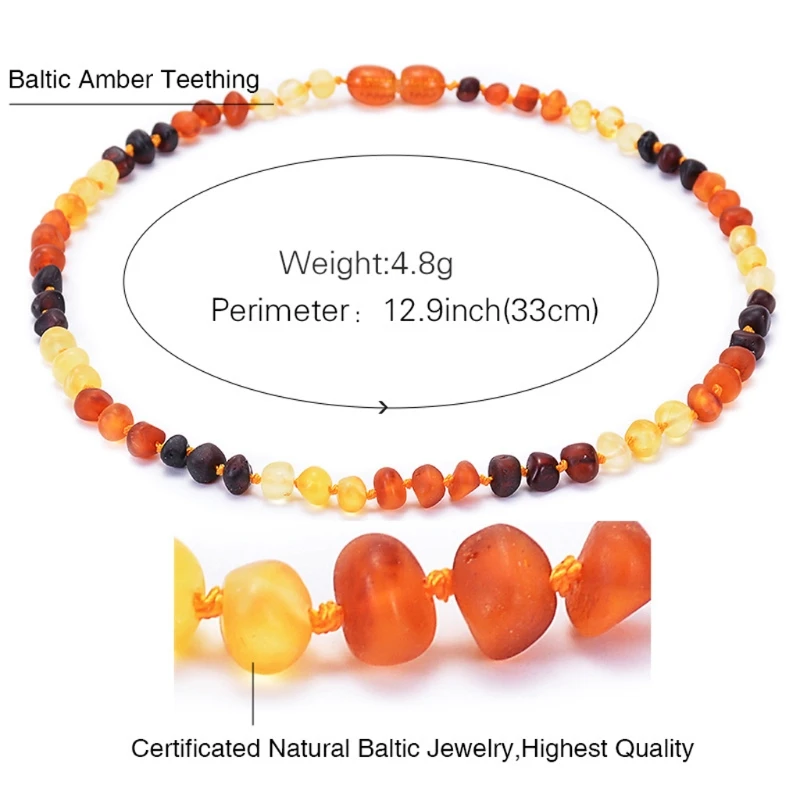 Genuine Baltic Amber Baby Necklace 32.0-33.0 cm 