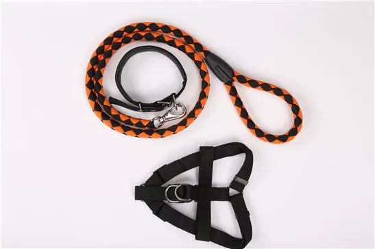 Orange And Black Собачья Бытовая нейлоновая грудная веревка для рук, поводок для собак - Цвет: Orange And Black