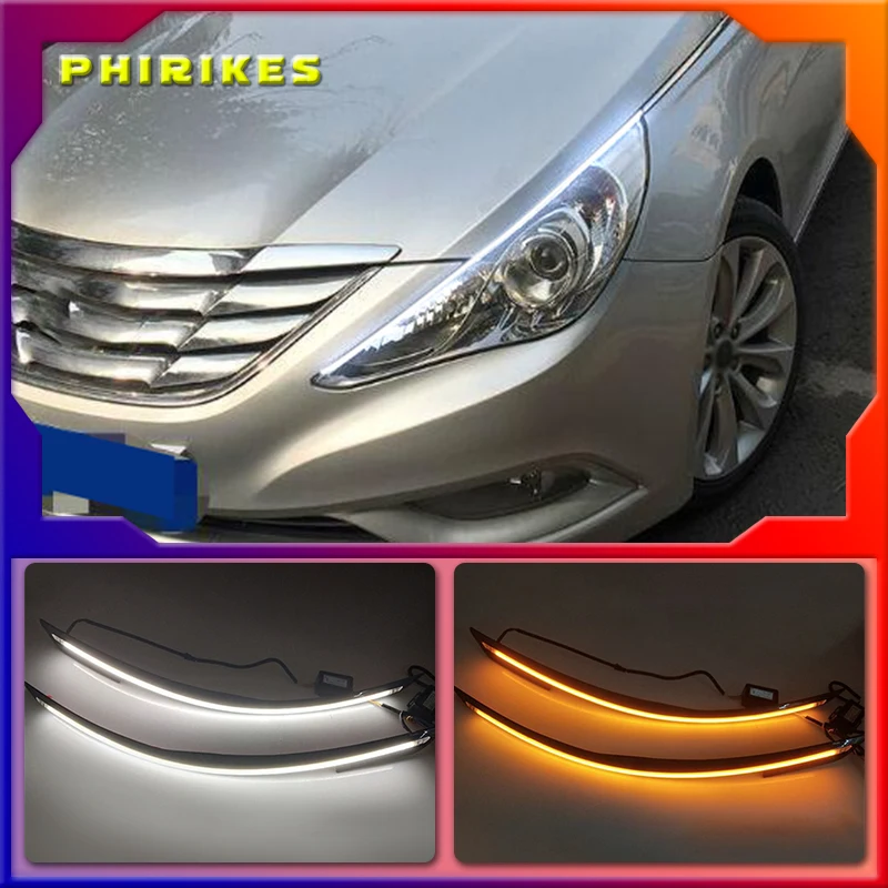 

1 Pair 12v Car LED DRL for Hyundai I45 Sonata 2011 2012 2013 2014 Daytime Running Lights Driving Sonata 8 Fog Lamp