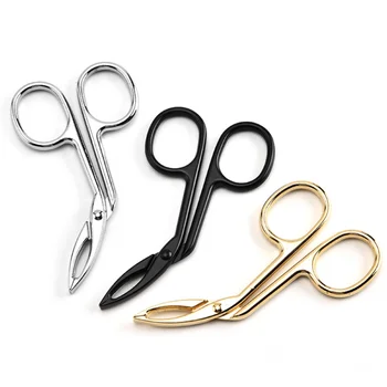 

1Pcs Elbow Scissors Tweezers Pliers Eyebrow Tweezer Hair Beauty Slanted Puller Extension Eye Makeup Tools