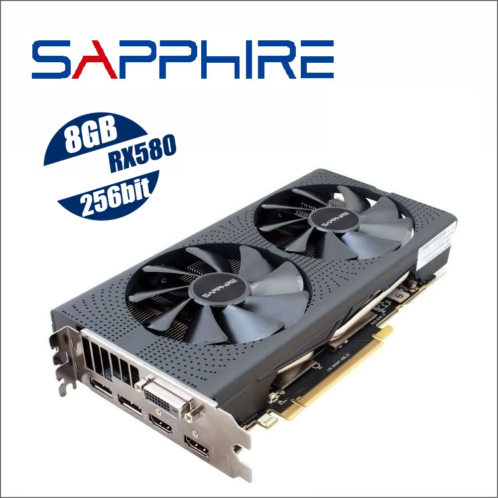 Видеокарты SAPPHIRE Radeon RX 580 8G 8GB RX580 256bit GDDR5 PCI для настольных игр видеокарта не майнит RX570 570 560