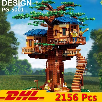 

In stock New Ideas Series Tree House Model Building Blocks Bricks 21318 Toys Christmas Present Gifts