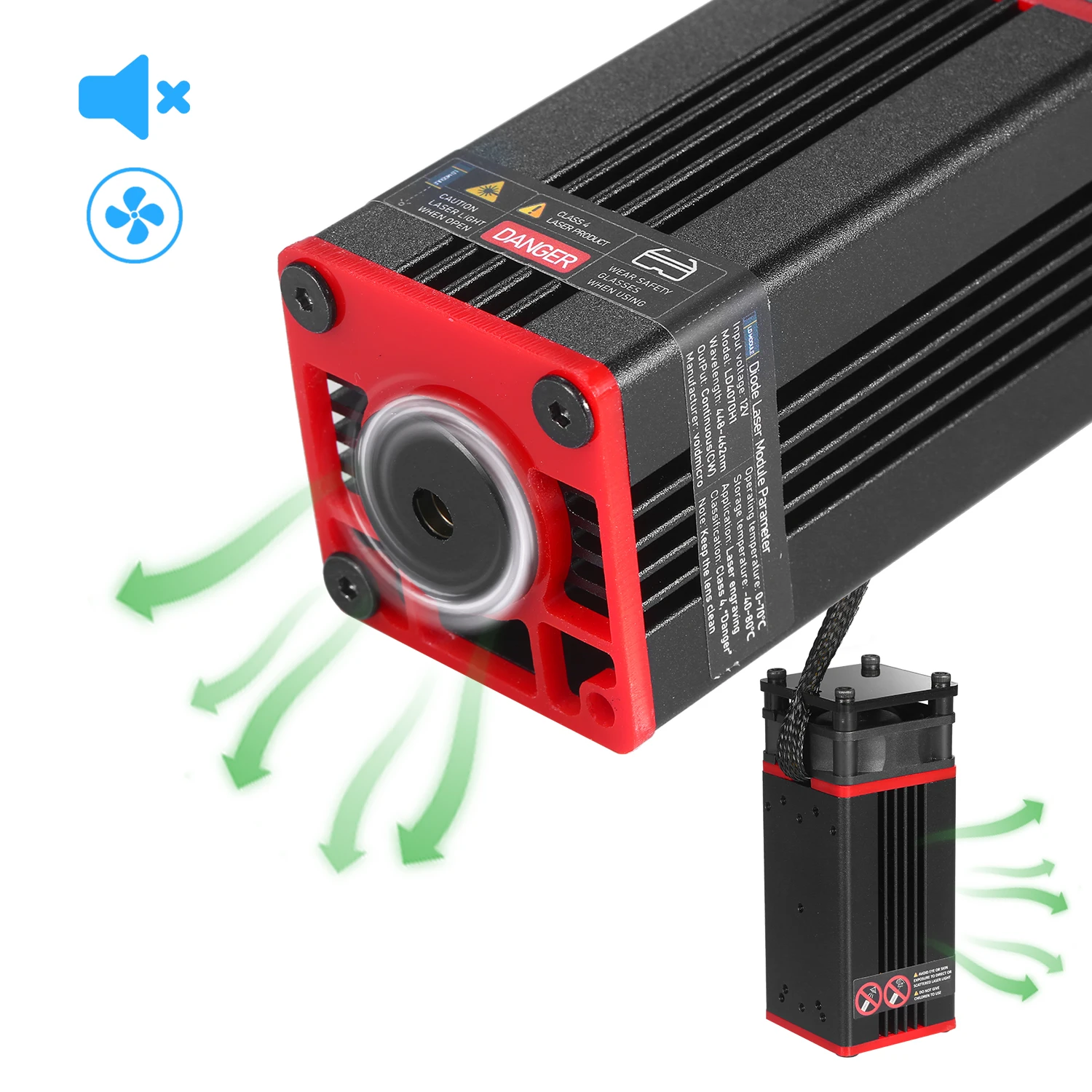 5500mW/10W/20W/30W/40W Laser Module Laser Head 450nm Lase For Cutting Machine CNC DIY Wood Marking Cutting Tool