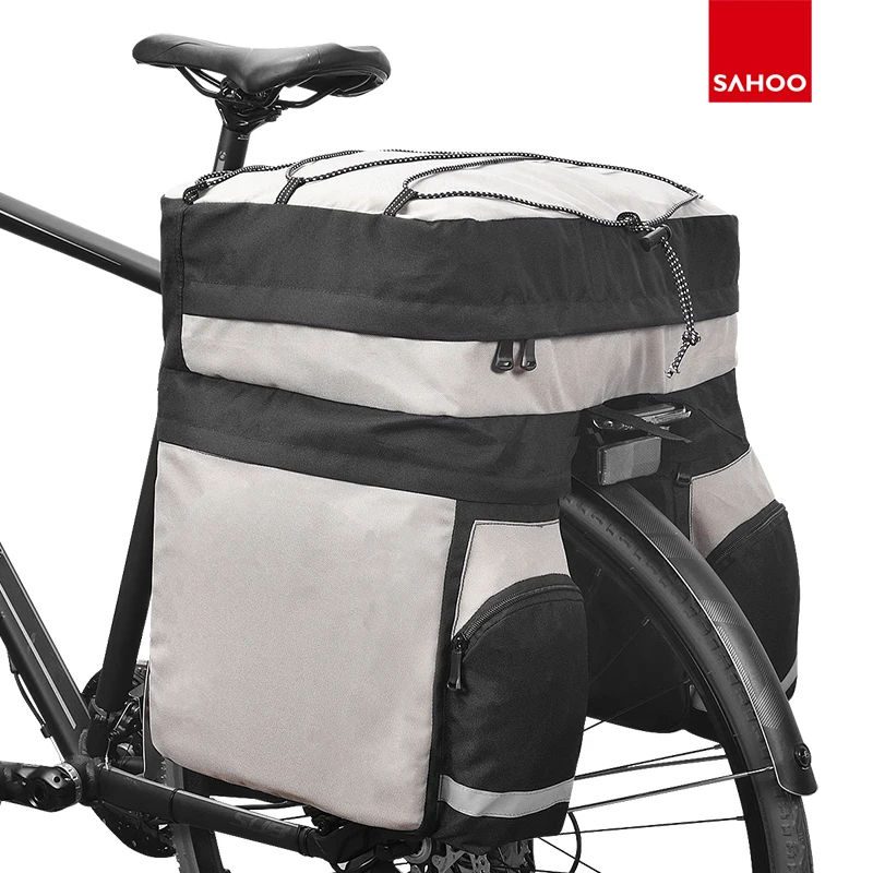 

60L MTB Bike Rear Seat Trunk Bag 3 in 1 Multifunction Bicycle Pannier Waterproof Double Side Cycling Luggage Pannier
