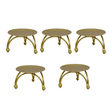 

NEW-5 Pack Candlestick Wedding Round Home Candlestick Bar Gift Desktop Decor Ornament Small Romantic Candle Holder Party