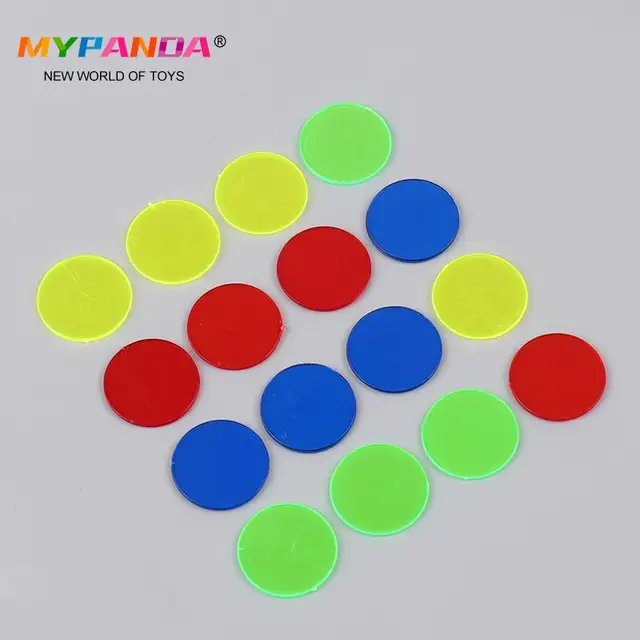 100pcs 15mm Montessori Learning Education Math Toys Learning Resources Color Plastic Coin Bingo Chip Kids Classroom Supplies 3