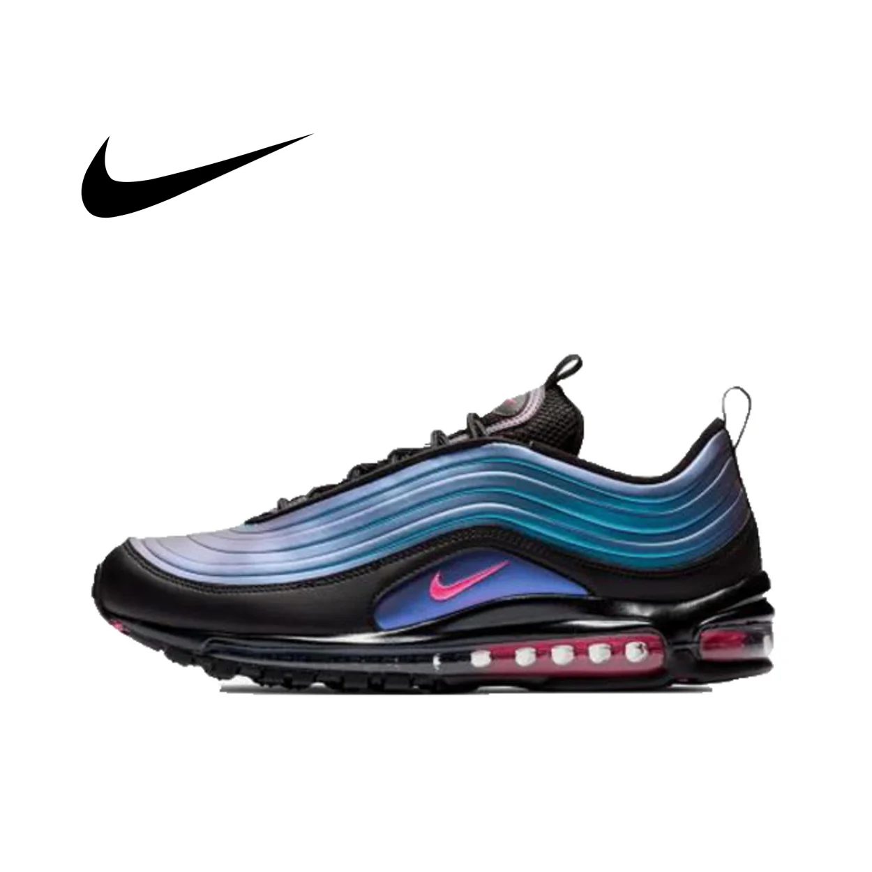 Air Max 97 zapatos para correr para hombre negro púrpura bala exterior zapatillas de amortiguación transpirable cómodo bajo-top AV1165-001 - AliExpress