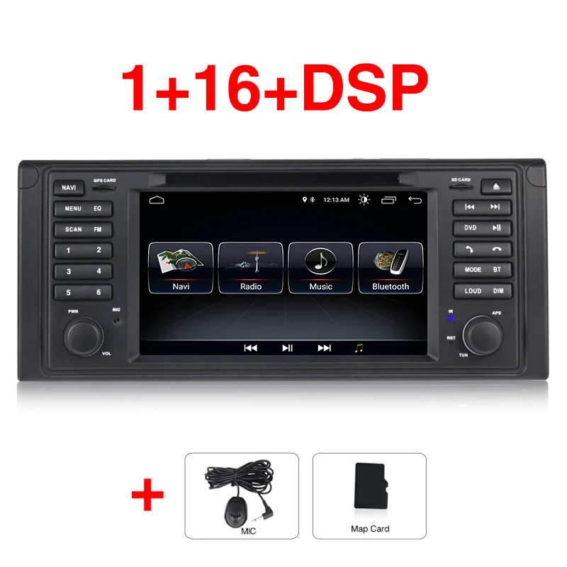 Android 9 навигация автомобильный DVD gps Мультимедиа для BMW E39 X5 E53 M5 M3 318 320 328 E46 с BT/RDS/Радио/Canbus - Цвет: 16G E53