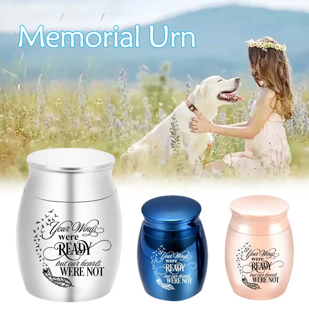 Urna de recuerdo pequeño de ala de Ángel para cenizas, soporte para cenizas de cremación, urnas conmemorativas de aleación de Metal para humanos, perros, gatos, cenizas