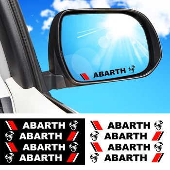 

4pcs Car Rear View Mirror Warning Stickers Wing Mirror Decal Stickers Waterproof Stickers For Abarth Ducato Palio Bravo Doblo