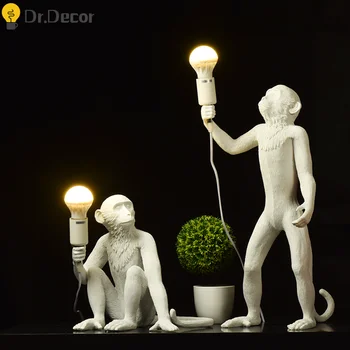 

Modern Decor Animal Monkey Lamp Wall Lamp Resin Shape Vintage Kitchen LED Wall Lights for Home Art Living Room Indoor Lighting