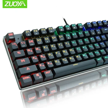

ZUOYA RGB/Mix light Gaming Mechanical Keyboard USB Wired Russian/English layout Anti-ghosting Red Switch Keyboard For PC Gamer