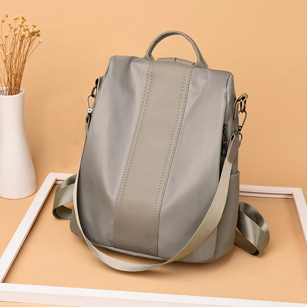 Женский рюкзак, школьные сумки для девочек-подростков, модный рюкзак однотонный, противоугонная сумка, сумка на плечо, сумка-портфель