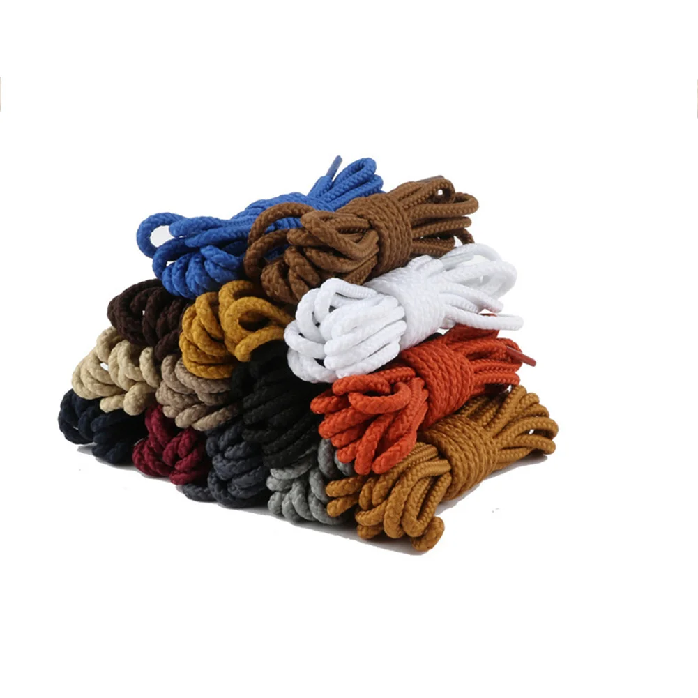 1 Pair 80/100/120/140/160 cm Solid Color Round Shoelaces for Fashion Casual Sneakers Leather Shoes Martin Boots Laces