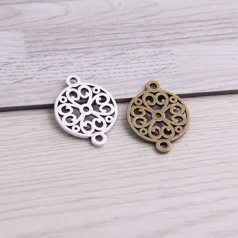 

Сладкий колокольчик 40 шт 18*24 мм новый продукт два цвета ажурные цветы амулеты завод соединитель ювелирные изделия металлический сплав ювелирные изделия Маркировка