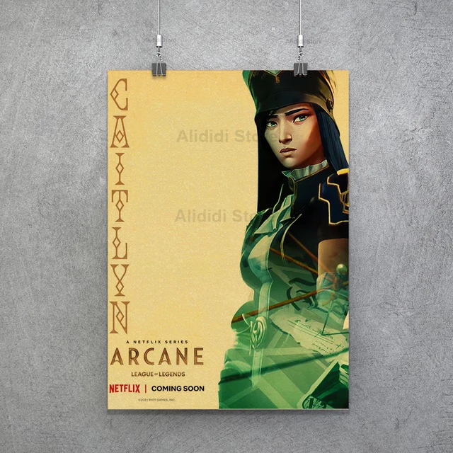 Popular TV Show Arcane Kraft Paper Poster Vi Viktor Jayce Jinx Home Decor Study Bedroom Bar Cafe Wall Paintings Stickers Posters Poster