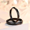 Noble Lover's Rings Real 925 Sterling Silver Rings Black Gold Color Sterling Silver Ring Couple Rings Jewelry Accessories Gift 3