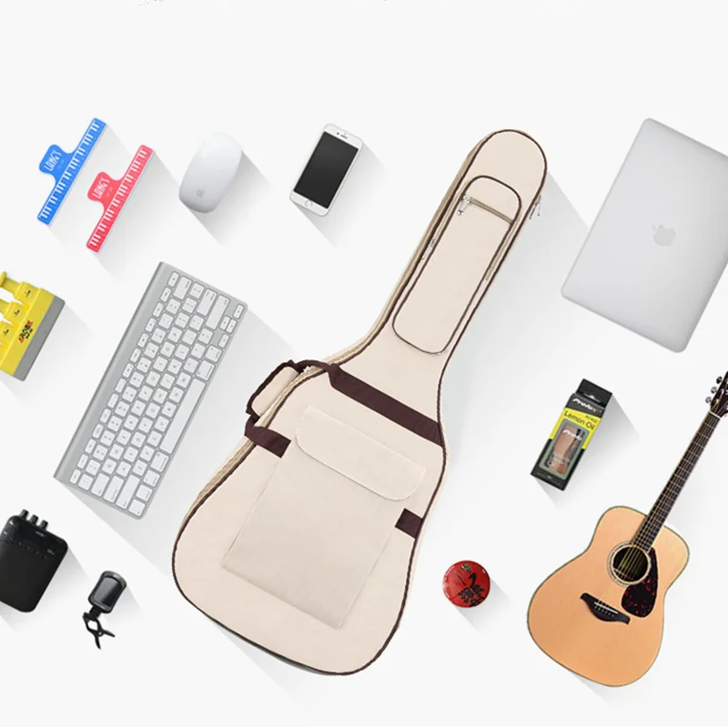 Scione Folk Guitar Bag 10MM Thickened Sponge 40/41 Inch Universal Musical Instrument Bag Acoustic Carry Case guitar bag