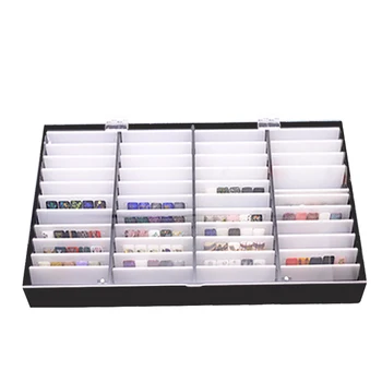 

33 Grid Acrylic False Nails Display Stand White Nail Organizer Holder Manicure Empty Case Container Manicure Showing Tools