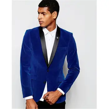 

Custom Made Men Suits Shawl Lapel Groom Tuxedos Velvet Best Men Wedding Groomsmen ( Jacket+Pants+Tie ) E282