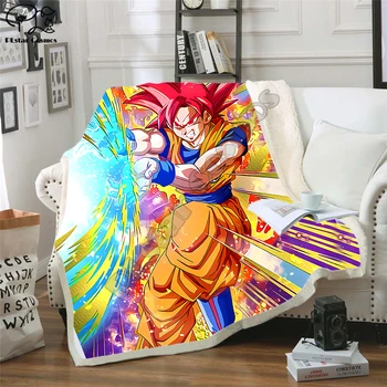 

Anime Dragon Ball 3D Printed Sherpa Blanket Couch Quilt Cover Travel Bedding Outlet Velvet Plush Fleece Blanket Bedspre style-17