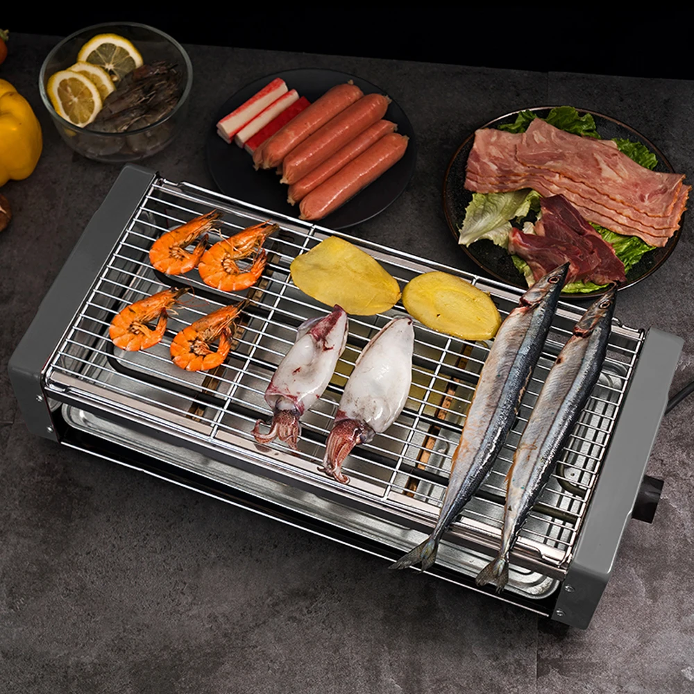Электрический Настольный гриль Raclette для барбекю бездымный с антипригарной