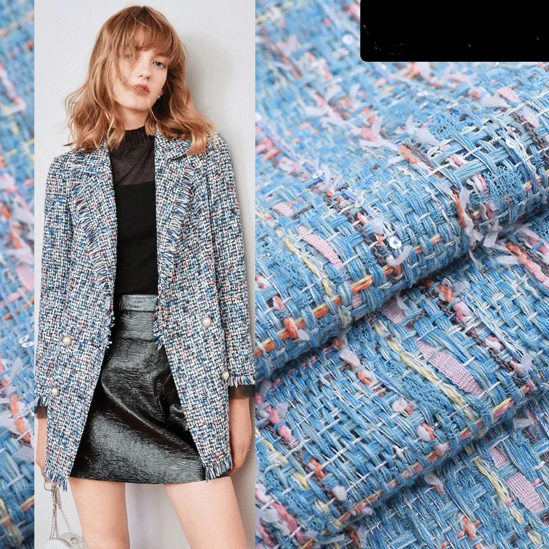 

Tweed sequined fabric (530g/㎡）