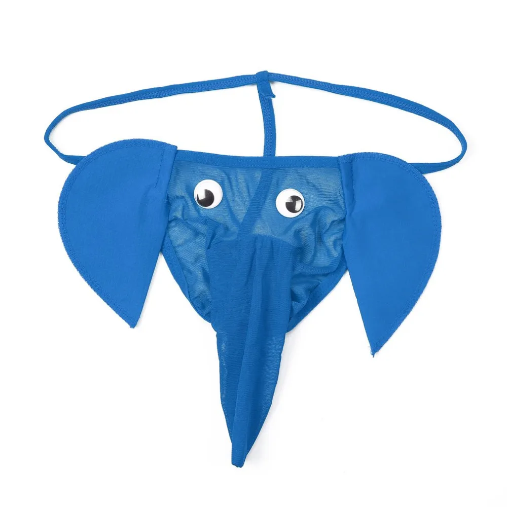 Men's Fashion Sexy Lingerie G-Long Bulge Pouch Briefs Elephant Trunk Underpants Male T-back Jockstrap Thongs Underwear Panty