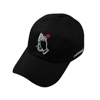 

Couples Adjustable Rose Floral Embroidery Baseball Cap Hip Hop Cap Hat Journey Visor Comfortable Egg Caps Black Unisex