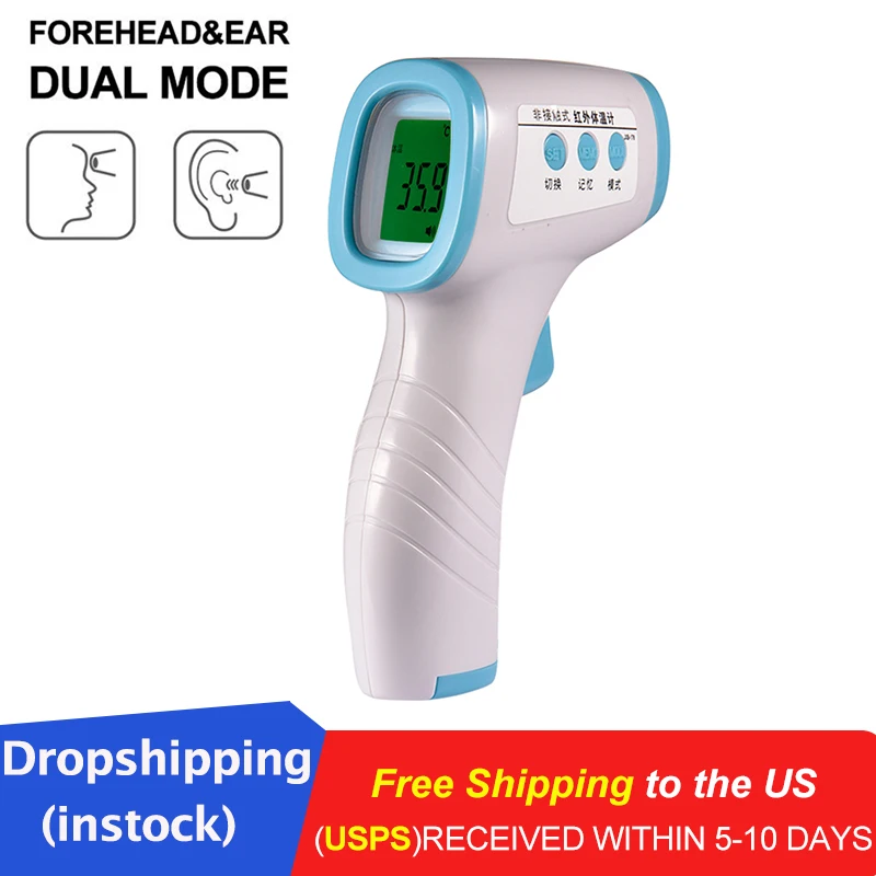 

Forehead Thermometer Non Contact Infrared Thermometer Body Temperature Fever Digital Measure Tool for Baby Adult (instock)