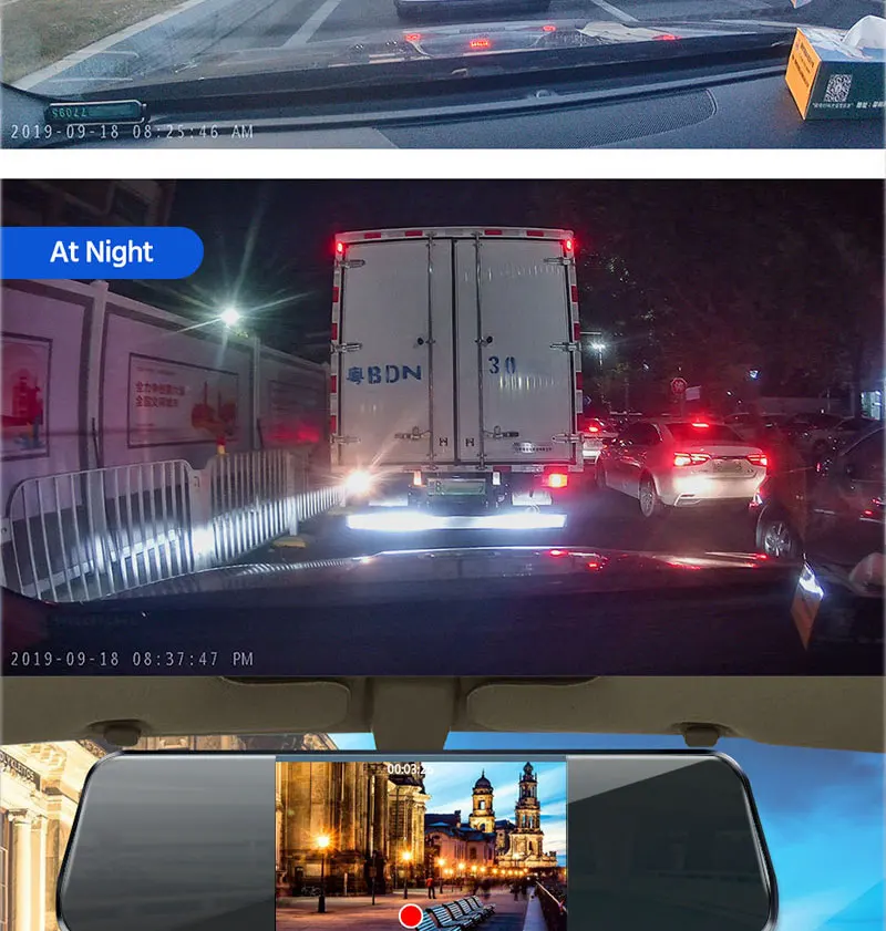 rear view mirror backup camera LS Car Dvr 5.5 Inch Touch Screen Video Recorder Auto Registrar Stream Mirror Support RearView Camera Night Vision Dash Cam car dvr