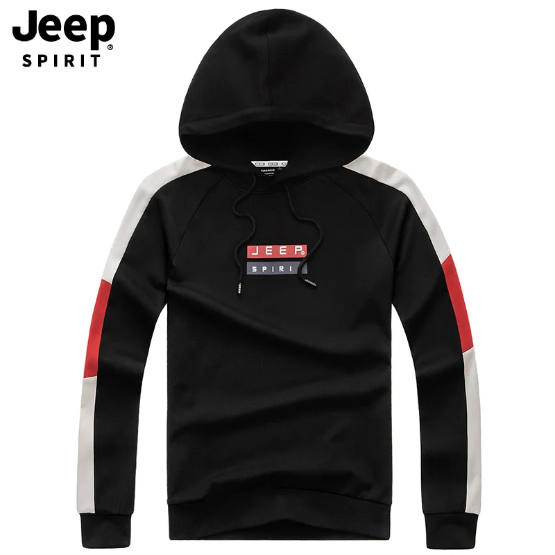 JEEP SPIRIT новая брендовая демисезонная Мужская толстовка модная Повседневная Лоскутная мужская толстовка с капюшоном осенние мужские толстовки с длинными рукавами