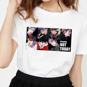 

Drawing Not Today T Shirt Women JIN SUGA J HOPE JIMIN V JUNGKOOK Korean Style Bangtan Boys Cartoon Image Tshirt Female T-shirt