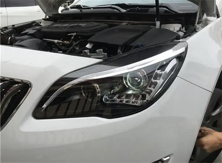 Automovil аксессуар Cob дневные ходовые боковые поворотники Drl светодиодные фары передние противотуманные Автомобильные фары в сборе 13 для Buick Regal