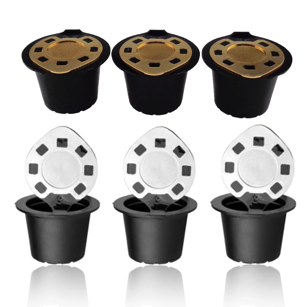 3xRefillable многоразовые Кофе капсулы Нержавеющая сталь фильтр для кофемашины Nespresso комплект свяжитесь с нами