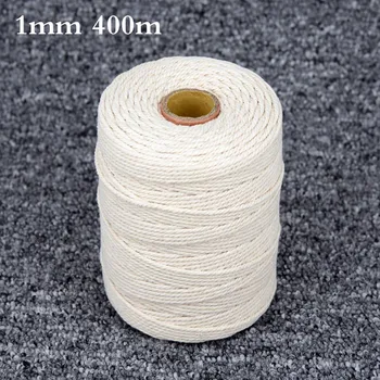 

Natural Beige Cotton Twisted Rope Craft Macrame Artisan String Good Quality
