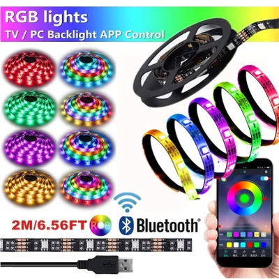 

Bluetooth Light LED Strip Light Tv Background Waterproof 5V RGB Light Lamp Usb App Control Lights Strip 5050Rgb Tv Room