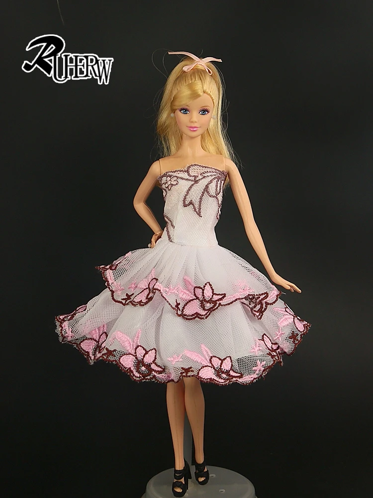 New Arrival White Gown clothing Fashion Ballet short dress for barbie doll Beautiful accessories Free shipping | Игрушки и хобби