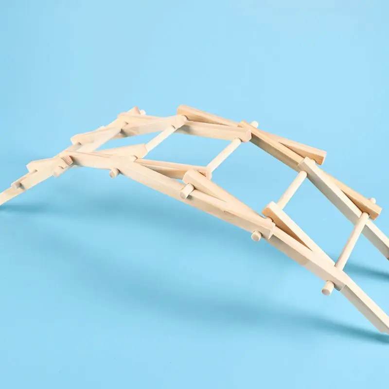 Деревянные DIY механизированный мост строительные наборы конструкторные модели Физика Эксперимент научный Детский DIY Развивающие игрушки