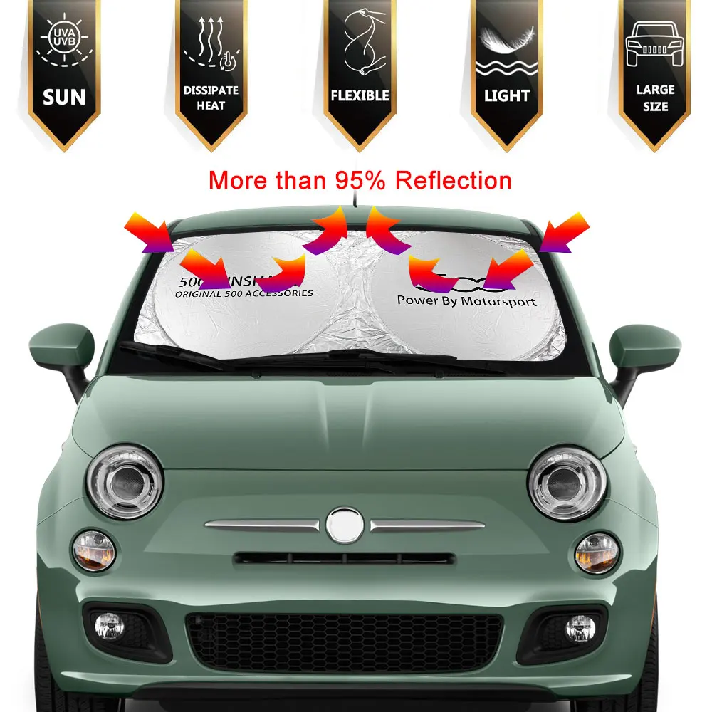 Солнцезащитная крышка на лобовое стекло автомобиля для Fiat 500 Abarth Trim 1.4L Turbo X Sport Auto
