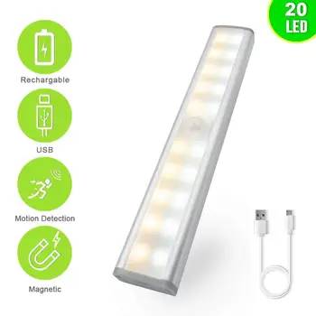 

Wireless LED Under Cabinet Light PIR Motion Sensor Lamp 6/10 LEDs for Wardrobe Cupboard Closet Kitchen Lighting Led Night Light