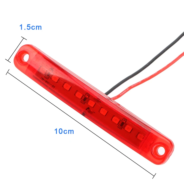 10pcs 3,7 Zoll 6led Seitenlicht Anhänger Marker Licht Anhänger Signal Licht  für LKW Pkw Anhänger