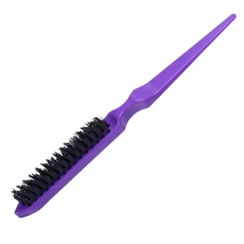 

Pro Salon Hairdressing Teasing Back Hair Combing Brush Slim Line Styling Comb Purple