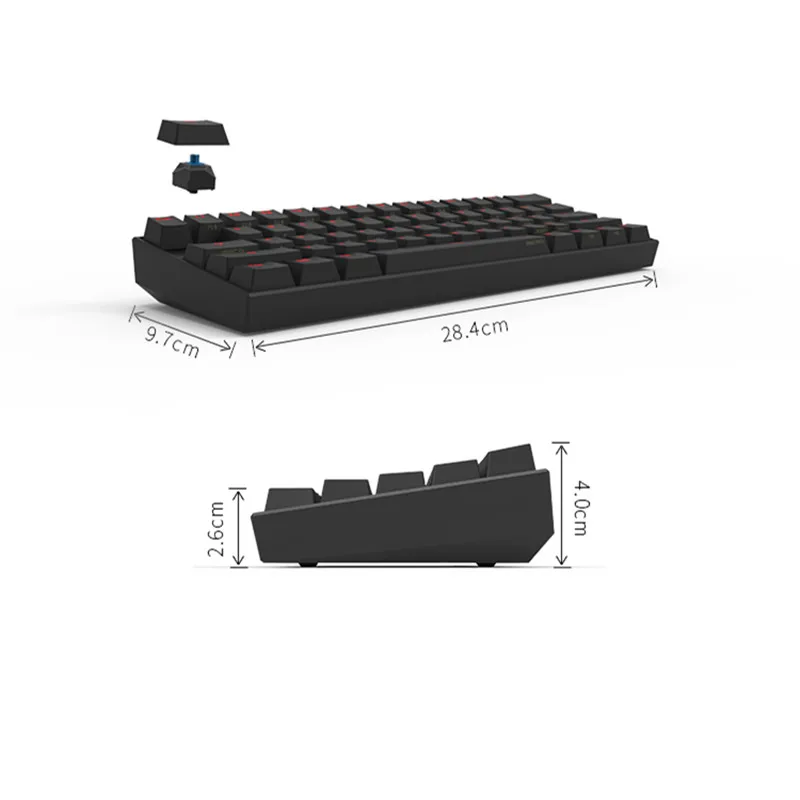  Anne Pro 2 Bluetooth 4.0 60% Mechanical Keyboard KAILH Box Switch 61Keys Wireless Type-C Wired RGB 