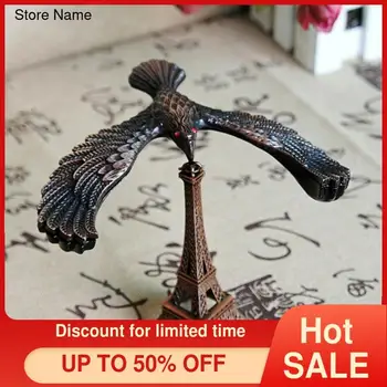 

Decor Gifts Fashion Metal Eagle and Tower Office Desktop Figurine Ornaments Modern Home Decoration Accessories Vintage Desk