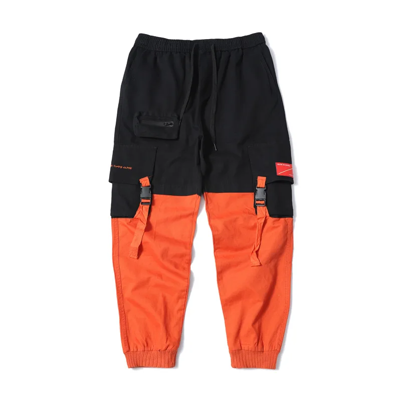 Black Red Модные уличные брюки мужские осенние мужские Штаны спортивные штаны хип-хоп шаровары брюки Джоггеры мужские брюки - Цвет: Black Red