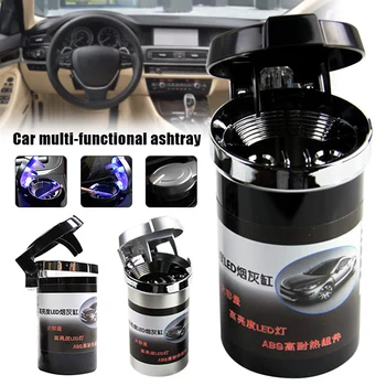 

Car Ashtray LED Light Automobile Ashtray Storage Cup with Lid Automotive Interior Supplies OCT998